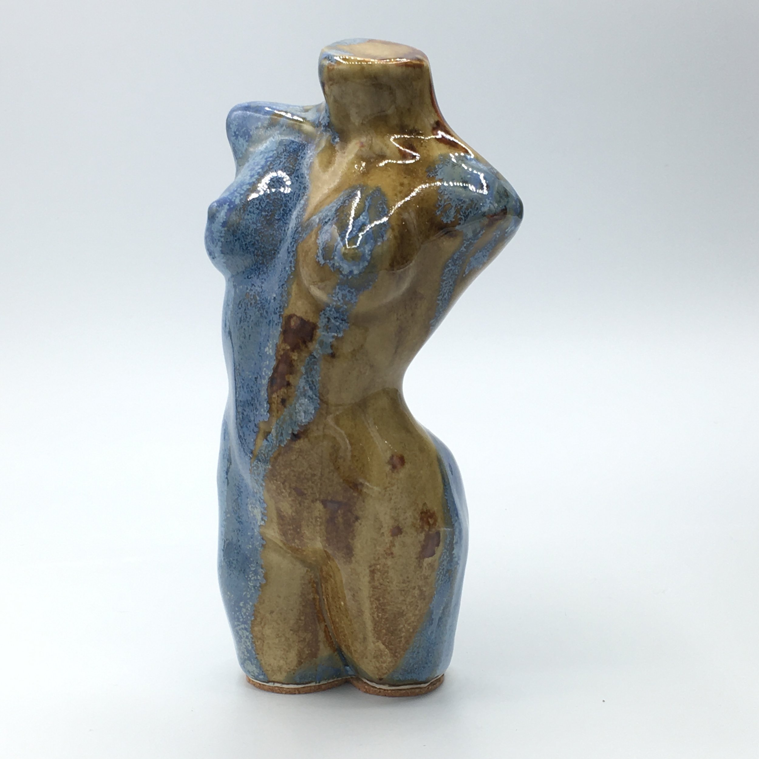 Brown and Blue Female Torso