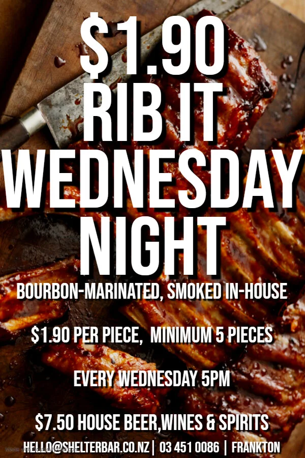 $1.90 Rib It Wednesday Night