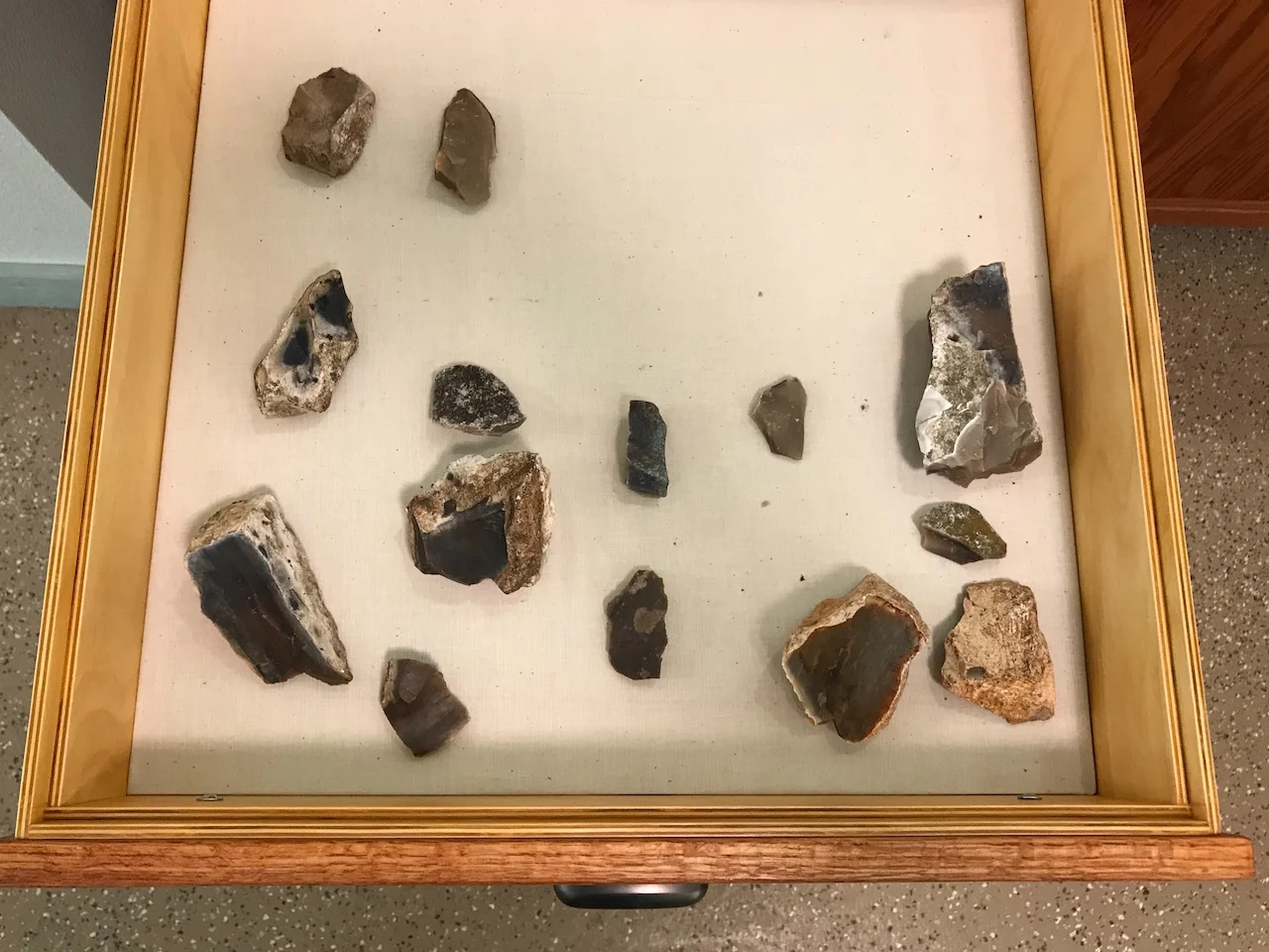 Samples of flint Patty donated to the Jacob’s Well Nature Center.