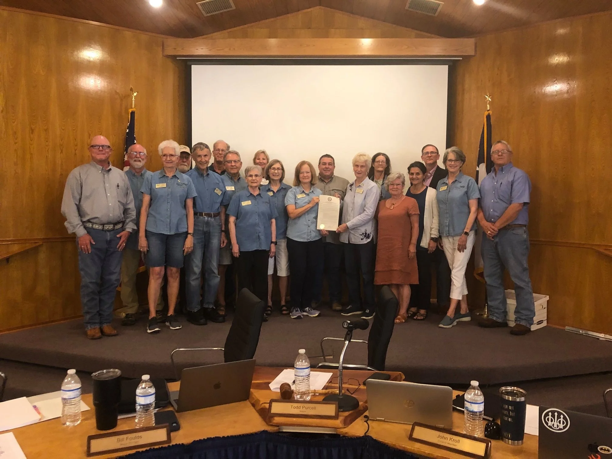 Dripping Springs Proclamation with large group of HCMN attending