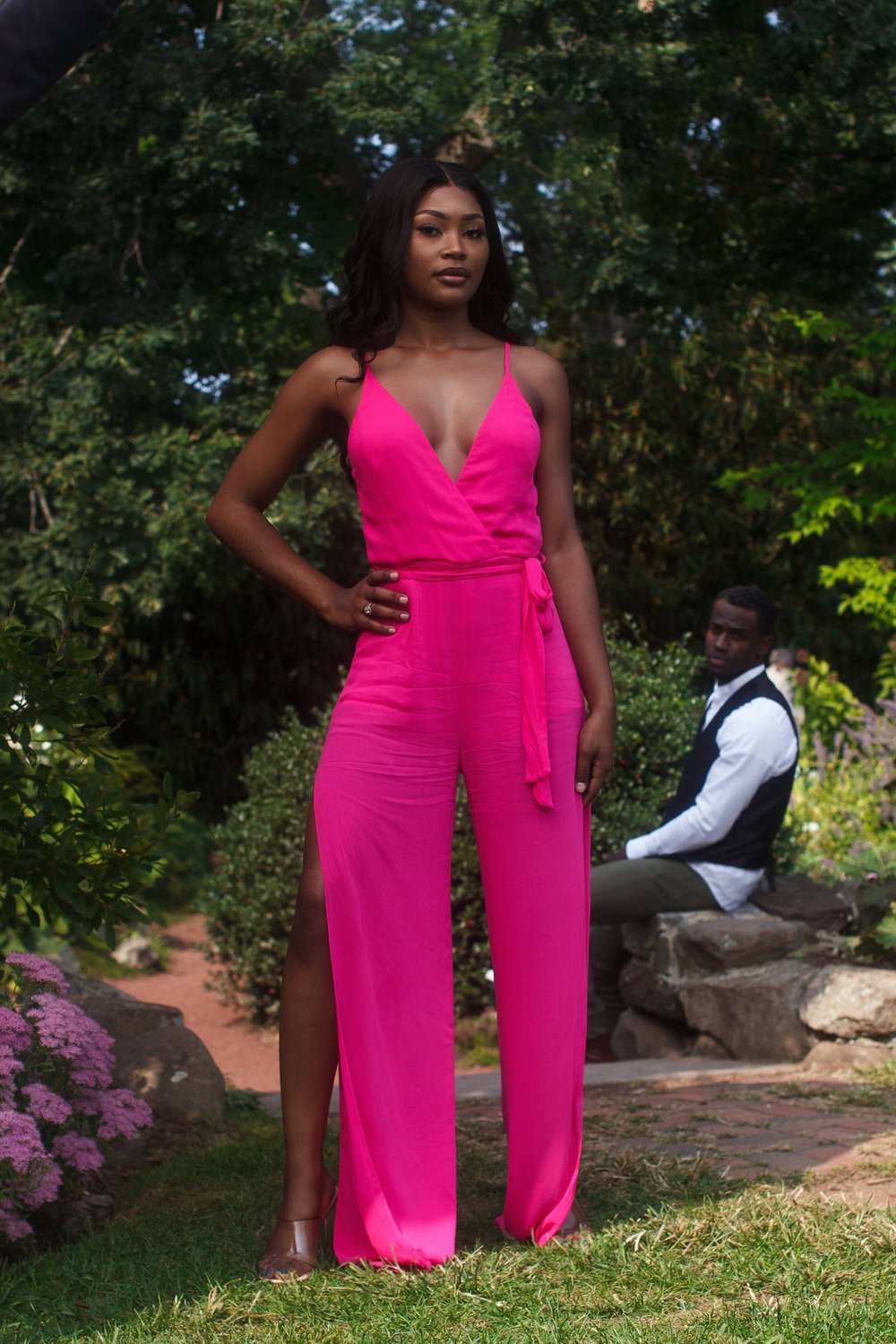 pink jumpsuit dress Phlox Pink Jumpsuit 2XL