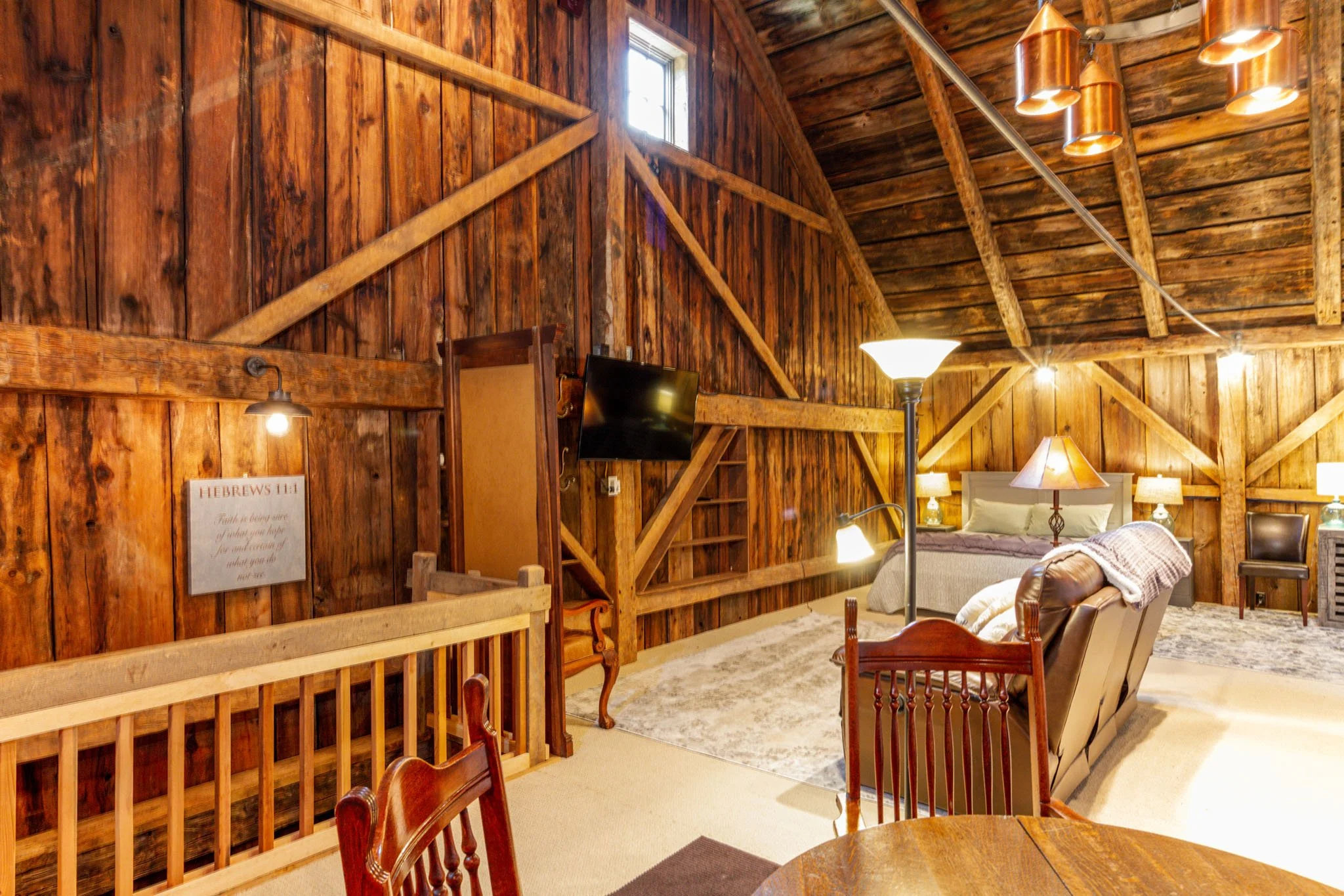 The loft at Riverledge is truly a unique vacation experience. — Escape