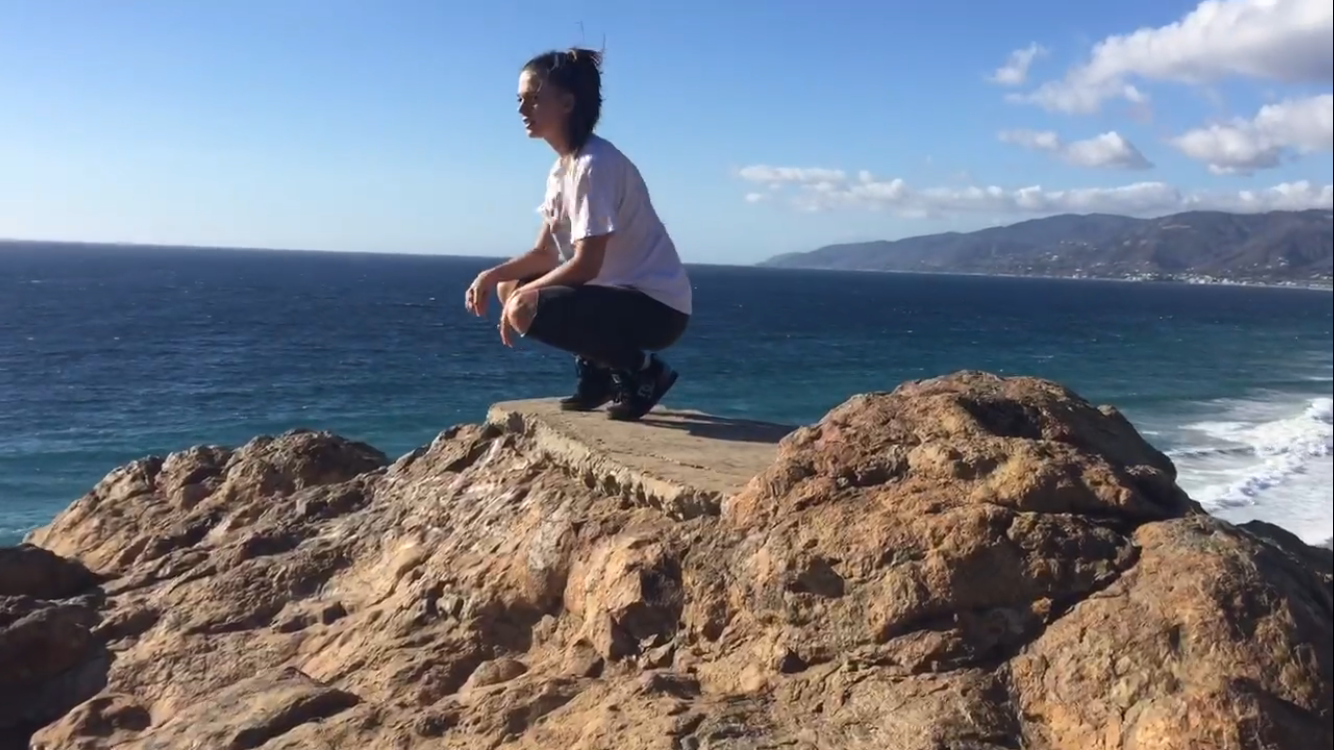 Alexandra Meredith on Malibu beach. 