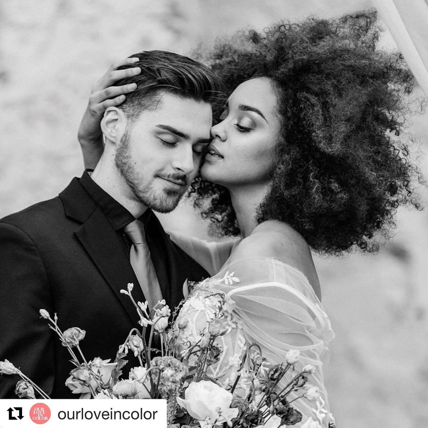 #Repost @ourloveincolor with @get_repost
・・・
⁠Here is a romantic styled wedding shoot from our Vol. II magazine! The model&rsquo;s gorgeous makeup and stunning natural hair are shown with true elegance against the backdrop of the historical Mission C