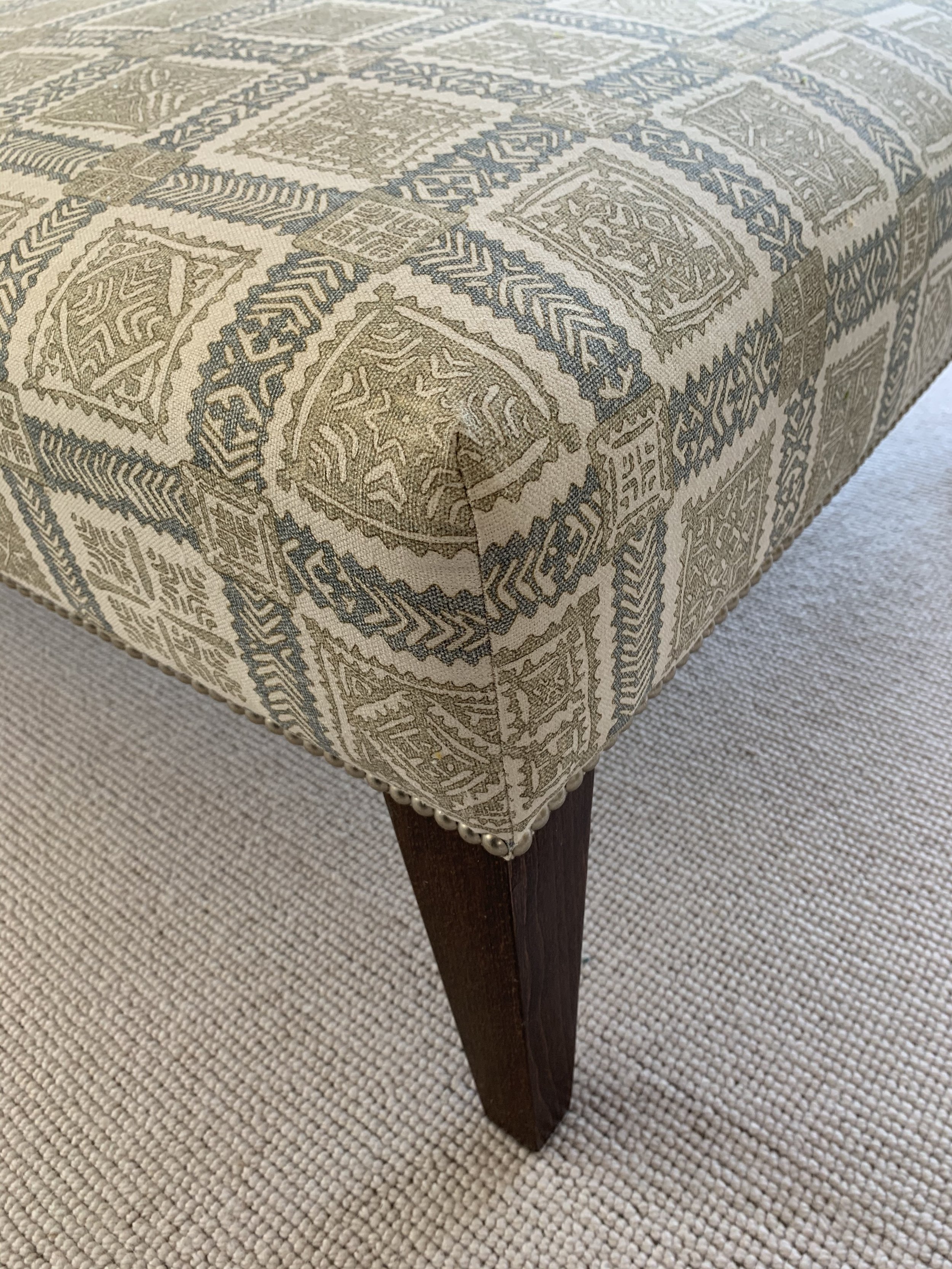 Ottoman details with Lewis & Wood fabric