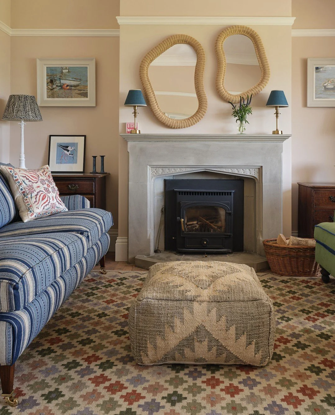 I've had wood burners installed today in my new house. I've been very quiet about my move at the start of September. Not sure that I'm ready to share it on here yet. But I will, I promise!⁠
⁠
In the meantime here's a client's coastal sitting room wit