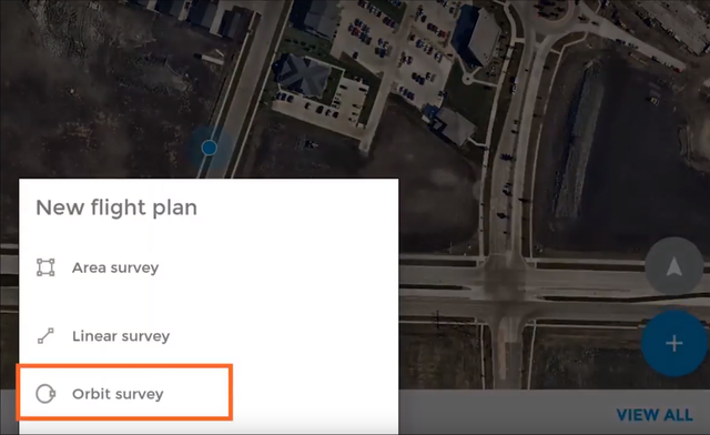 The Orbit Survey option is highlighted. Click on it to get started.