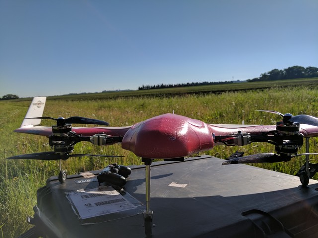 Botlink also tested a fixed-wing drone capable of vertical takeoff and landing (VTOL).