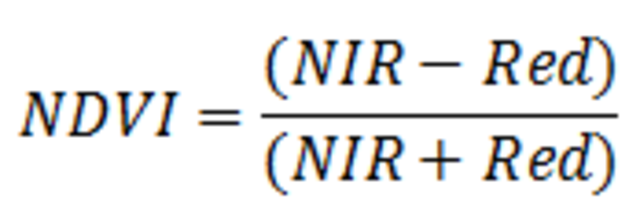 When performing the calculation above, NDVI values will range from -1 to 1. The higher the index value (more positive), the greater the crop health and vigor.