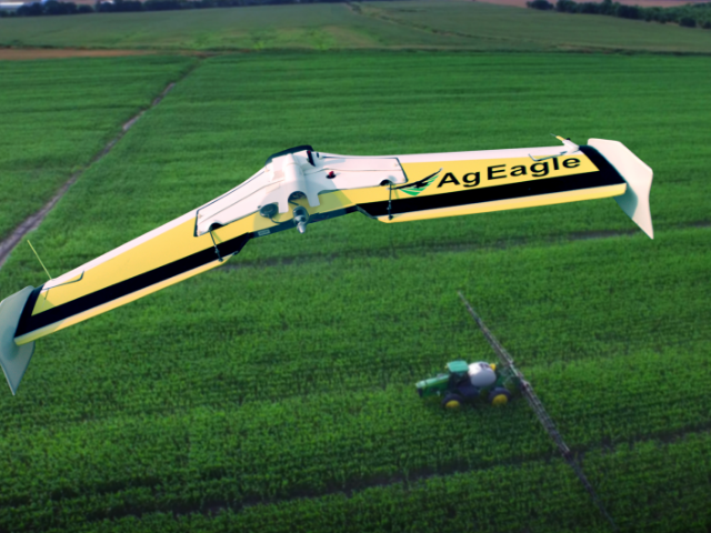AgEagle fixed-wing drones come standard with Sentera NIR sensors.