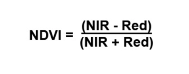 When performing the calculation above, NDVI values will range from -1 to 1. The higher the index value (more positive), the greater the crop health and vigor.
