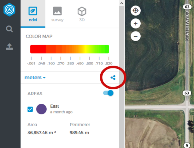 A closer look at the share feature.