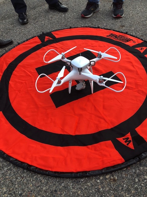 Drone landing after conducting test flight with CNN