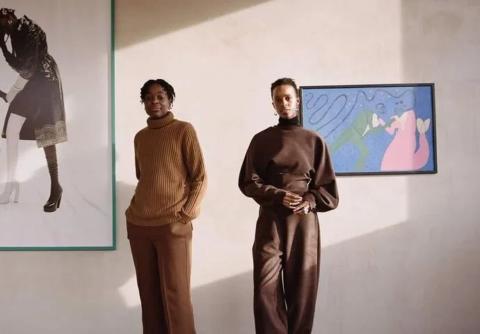 Image: Joy Yamusangie (left) and Ronan Mckenzie at HOME