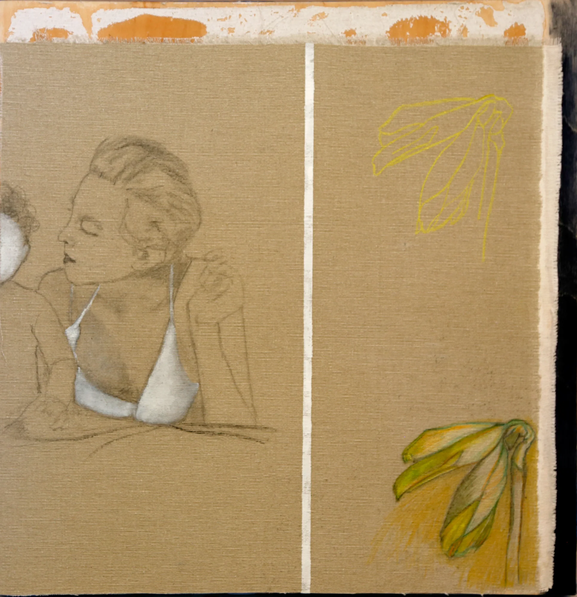 MIRROR, MIRROR 20" x 20” | oil, charcoal, graphite, canvas, on wood cradle | SOLD