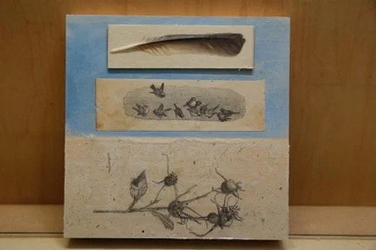 PAPER FEATHERS No. 8, 6" x 6"