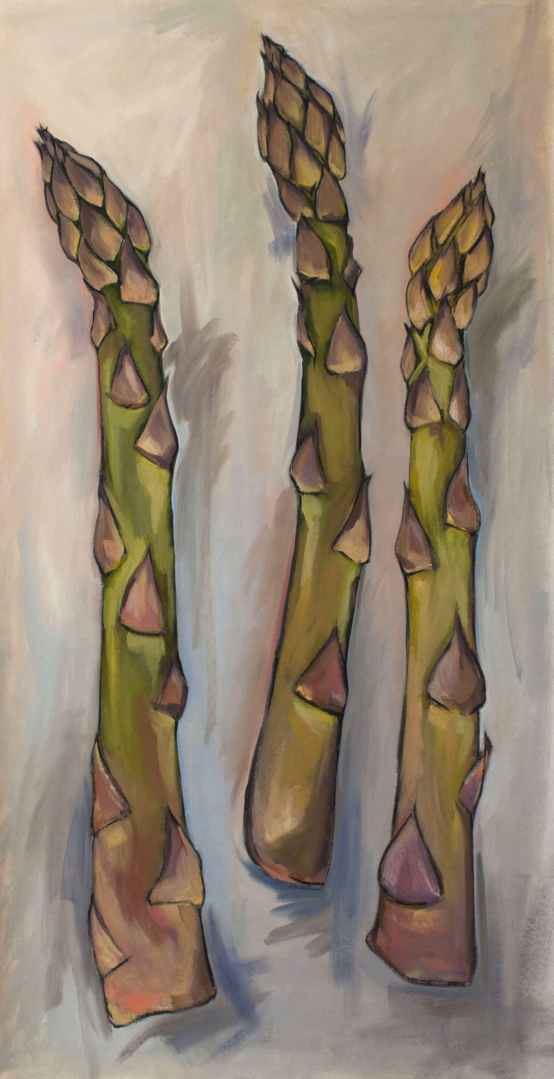 ASPARAGUS / OIL / 32" X 60"/ 2017