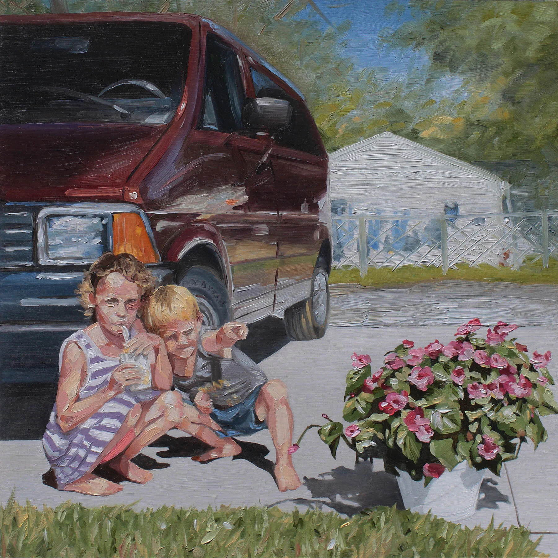  SIBLINGS / OIL / 12" X 12"/ 2017