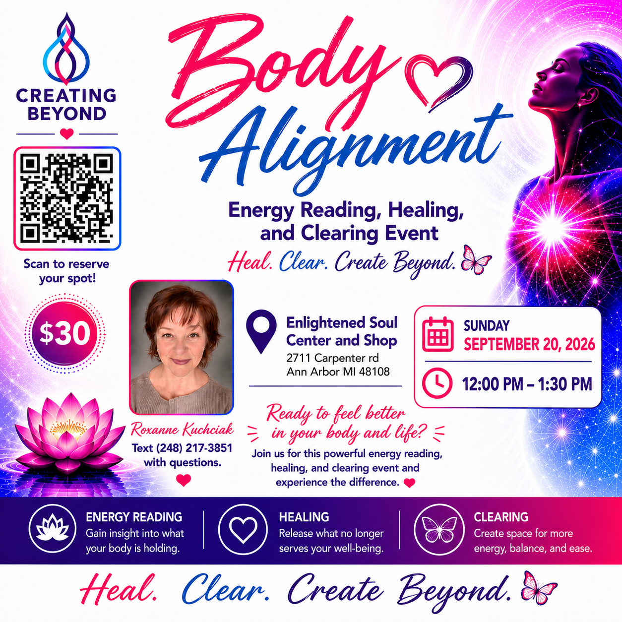 Body Alignment-In Person Event September 20th, 2026 at 12PM-1:30PM