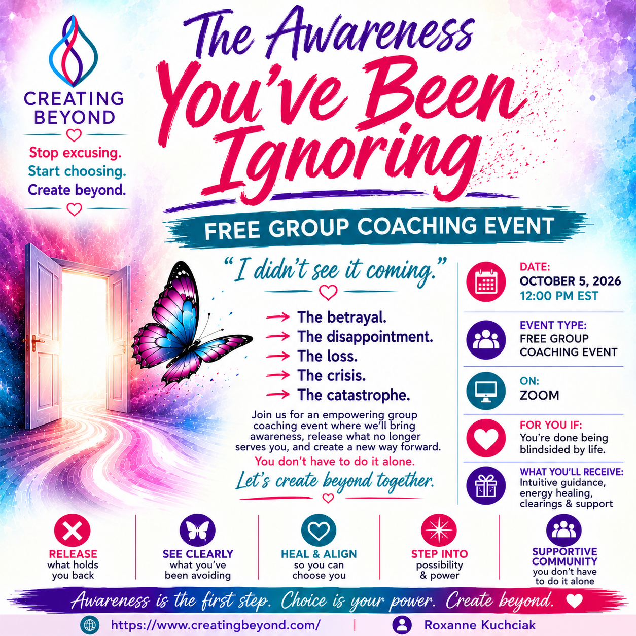 October 5, 2026 The Awareness You've Been Ignoring- FREE Group Energy, Reading, And Healing