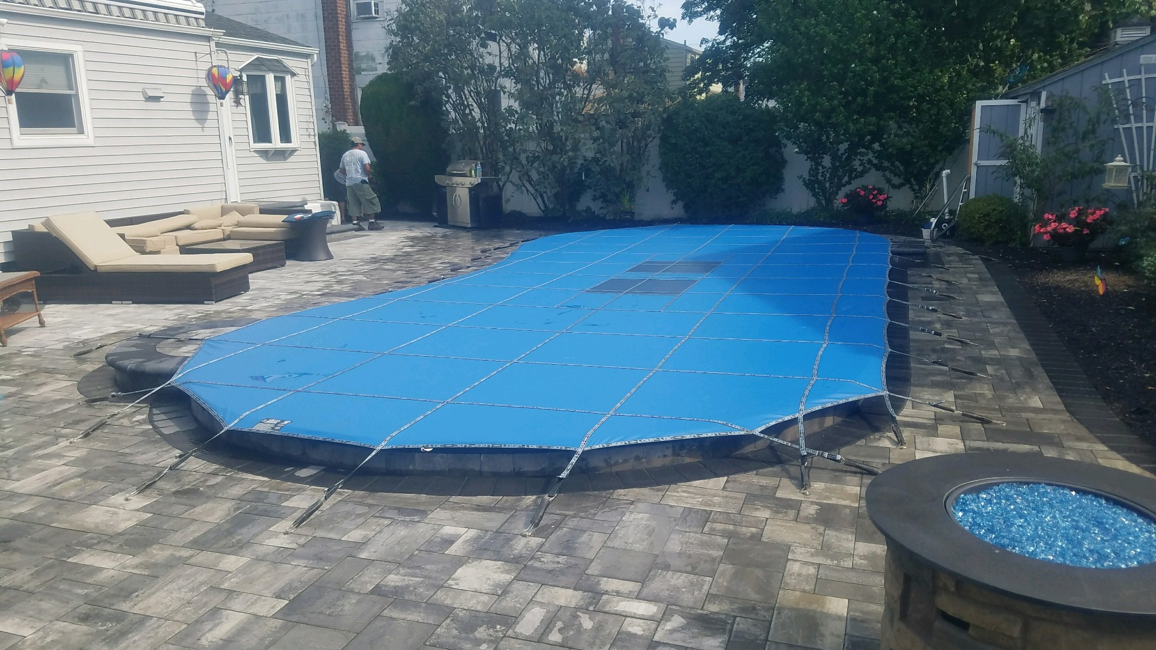 Blue Ultra Loc Solid with Drain Panels