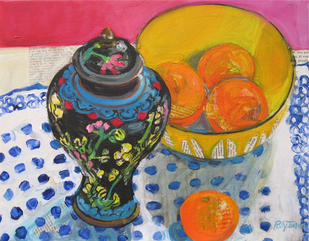 GINGER JAR WITH CLEMENTINES