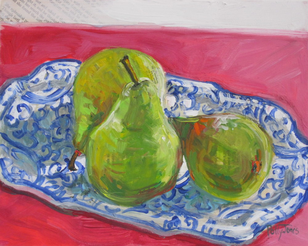 PEARS ON PINK