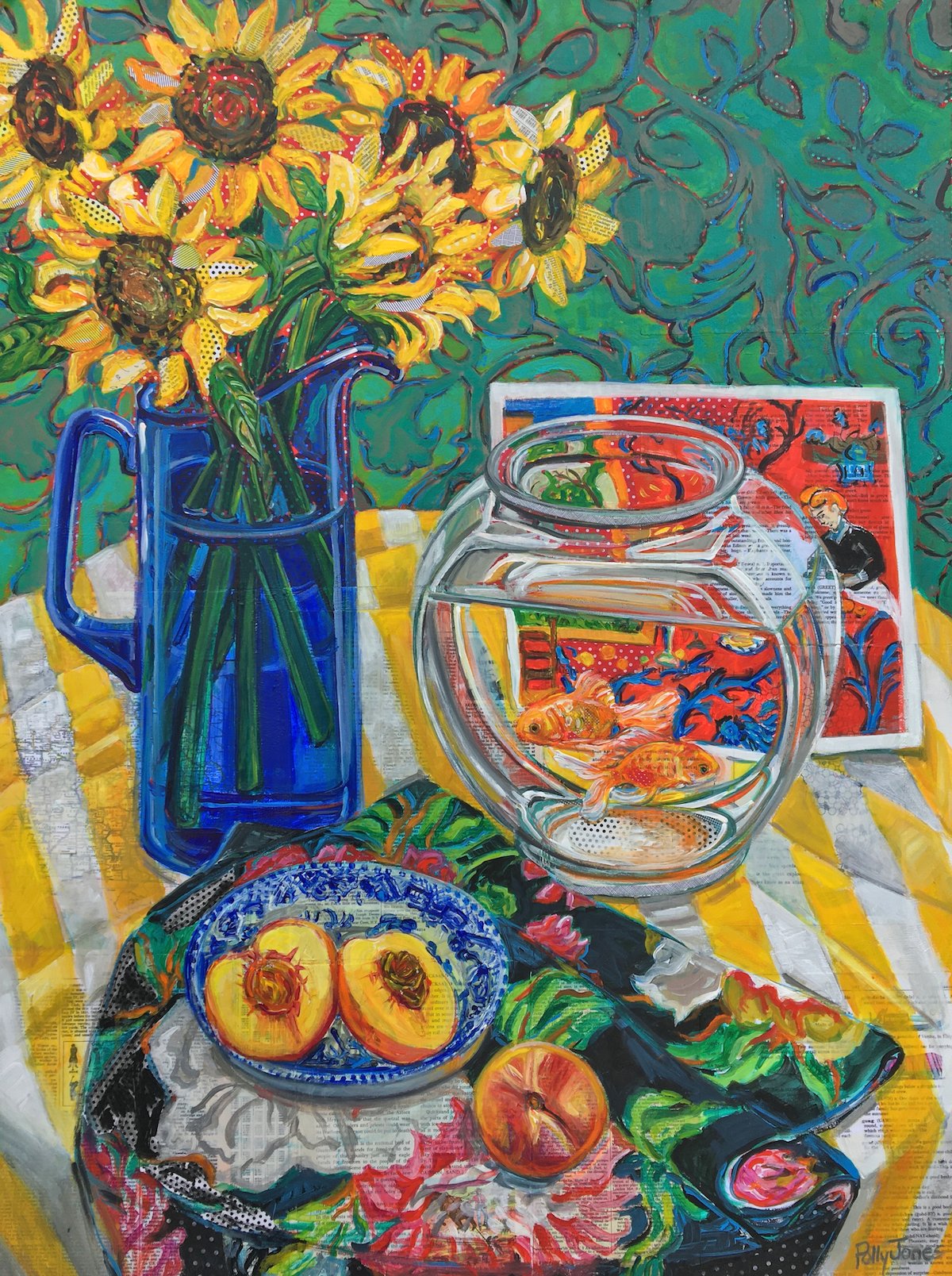 Sunflowers, Peaches, and Matisse