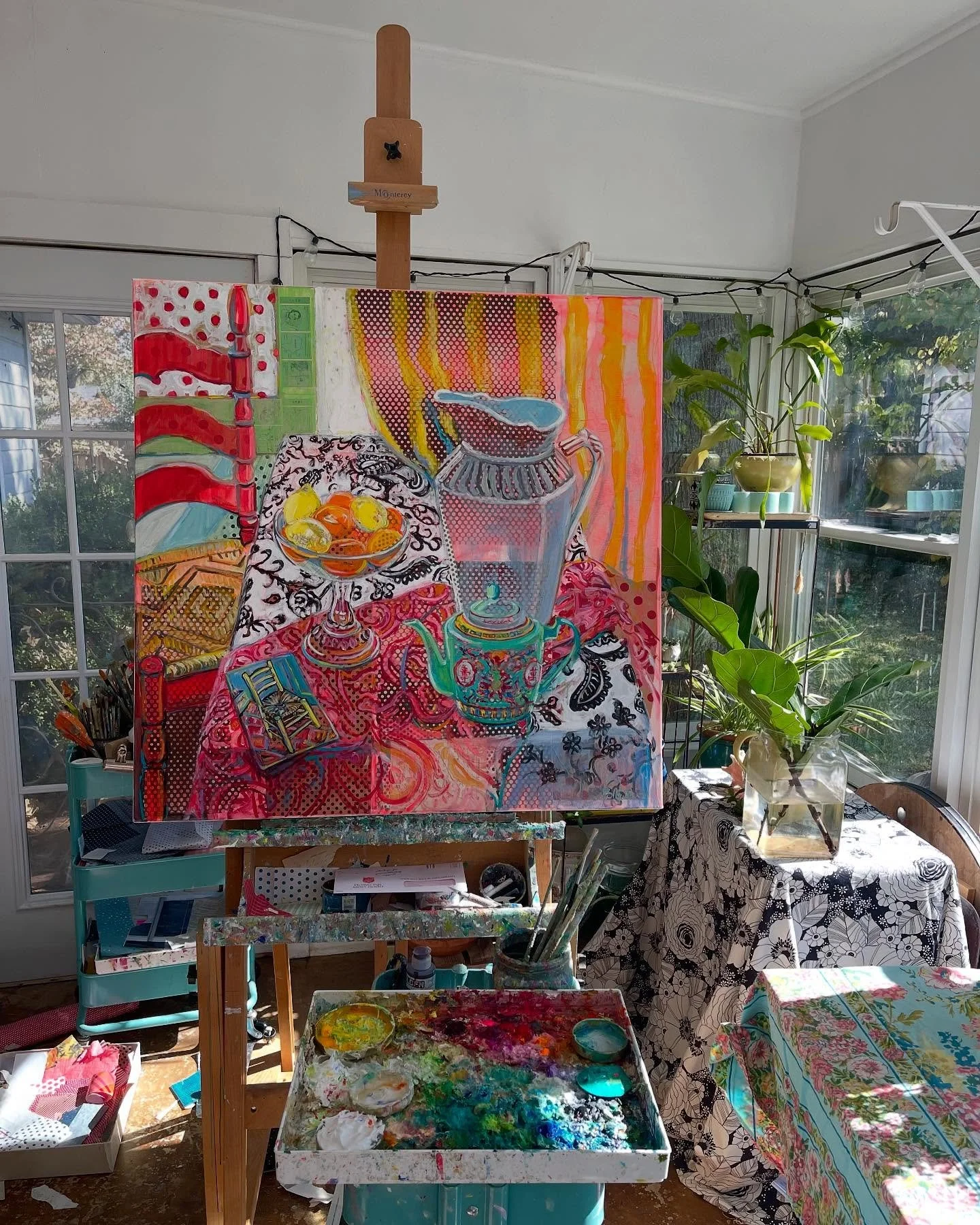 Trying to decide whether or not to go back in on this old one. No painting is safe from further variations if I can get my hands on it😭 @kennyjonesart is usually pretty good at restraining me though.