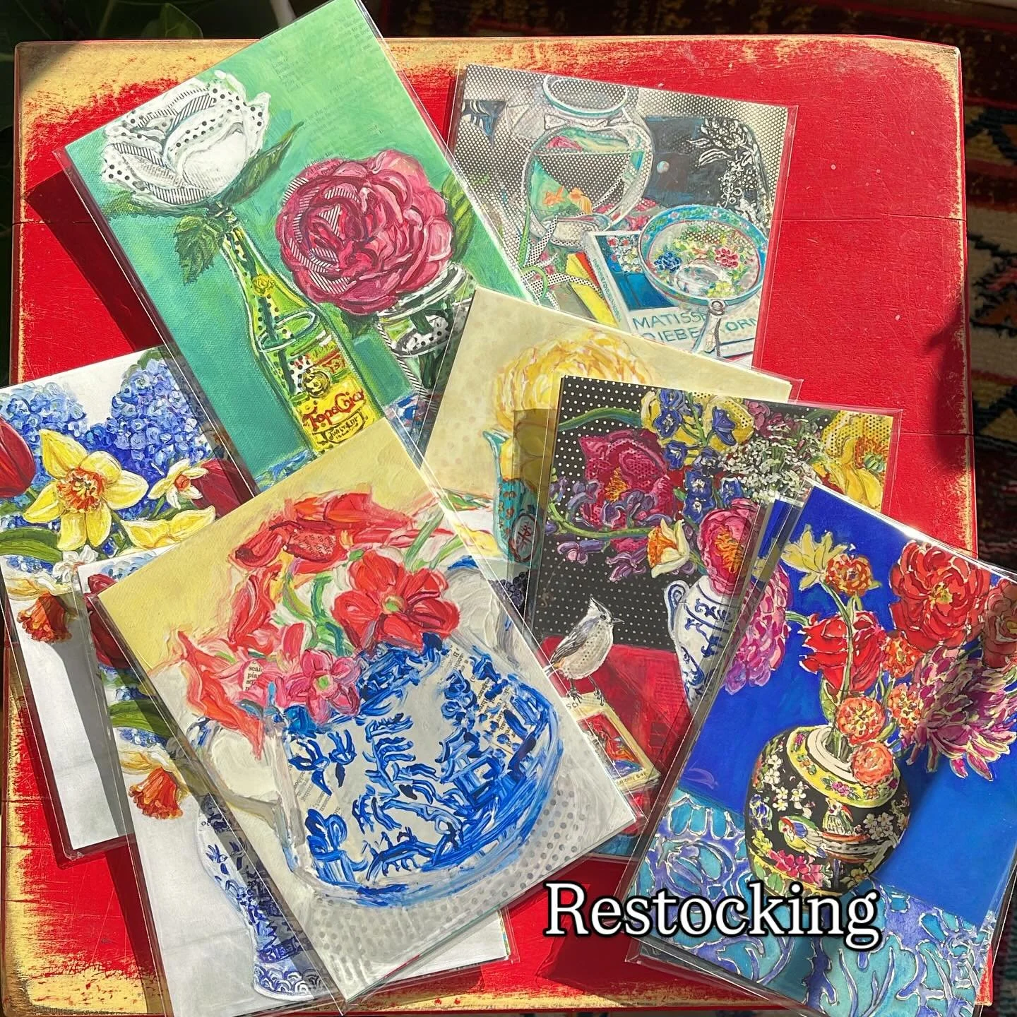 I&rsquo;m about to take several sets of postcards and a new small painting to Abilene Frame and Art Gallery located at 3301 S 14th, Abilene, Tx. These would make the perfect stocking stuffers!