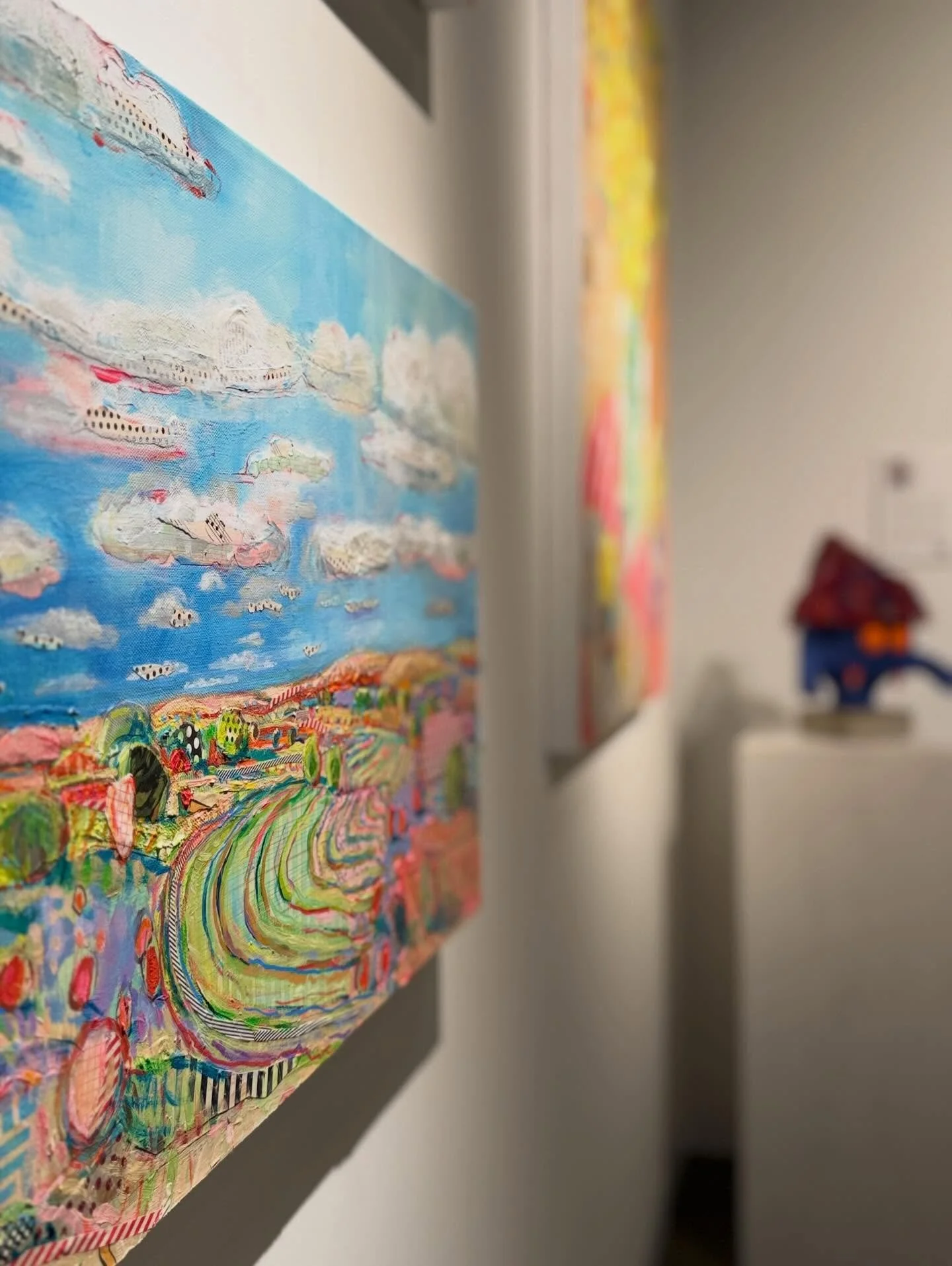 A glimpse of @mixhausgallery Booth F3 for this weekend in Austin @affordableartfairtexas