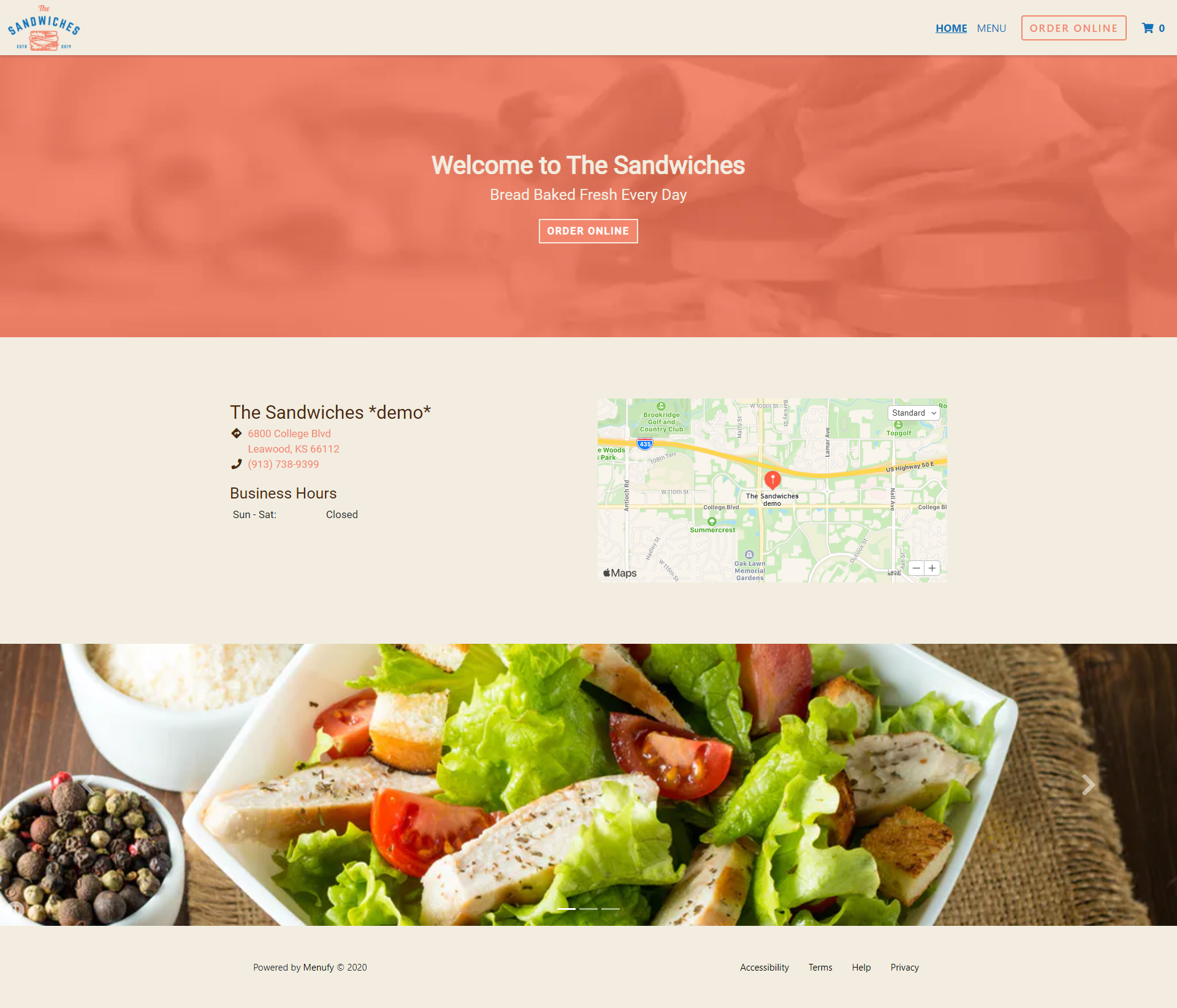 Deli Sandwich Shop Website