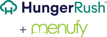 HungerRush + Menufy logos