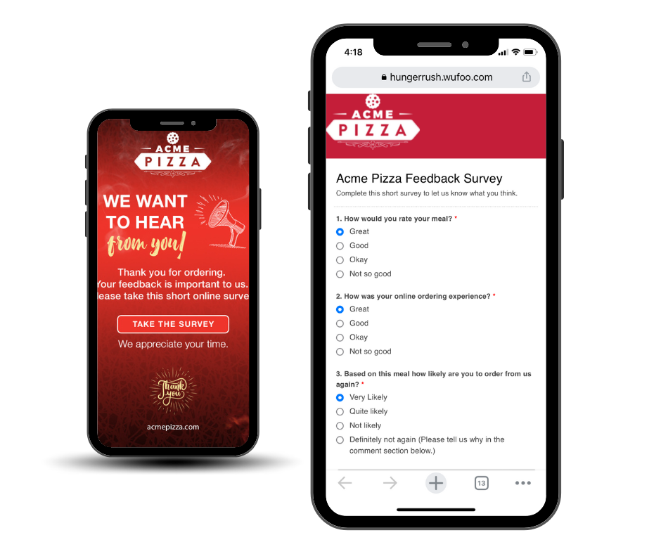 HungerRush 360 Marketing for Restaurants Mobile Text Messages & Email