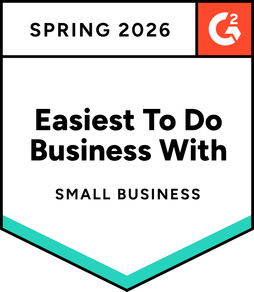 G2 Easiest to Do Business With Small Business