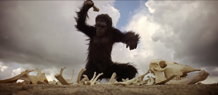 The Dawn of Man section showcases the beginning of man's dependence on tools.