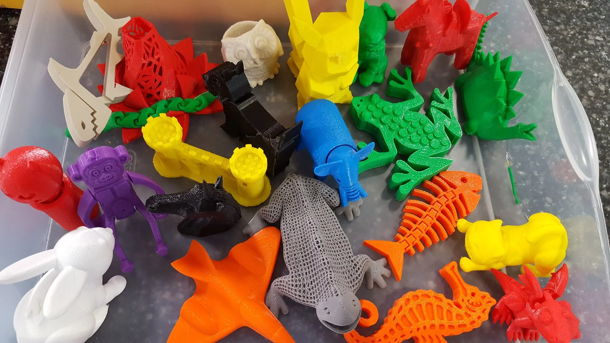 3-D animals and toys