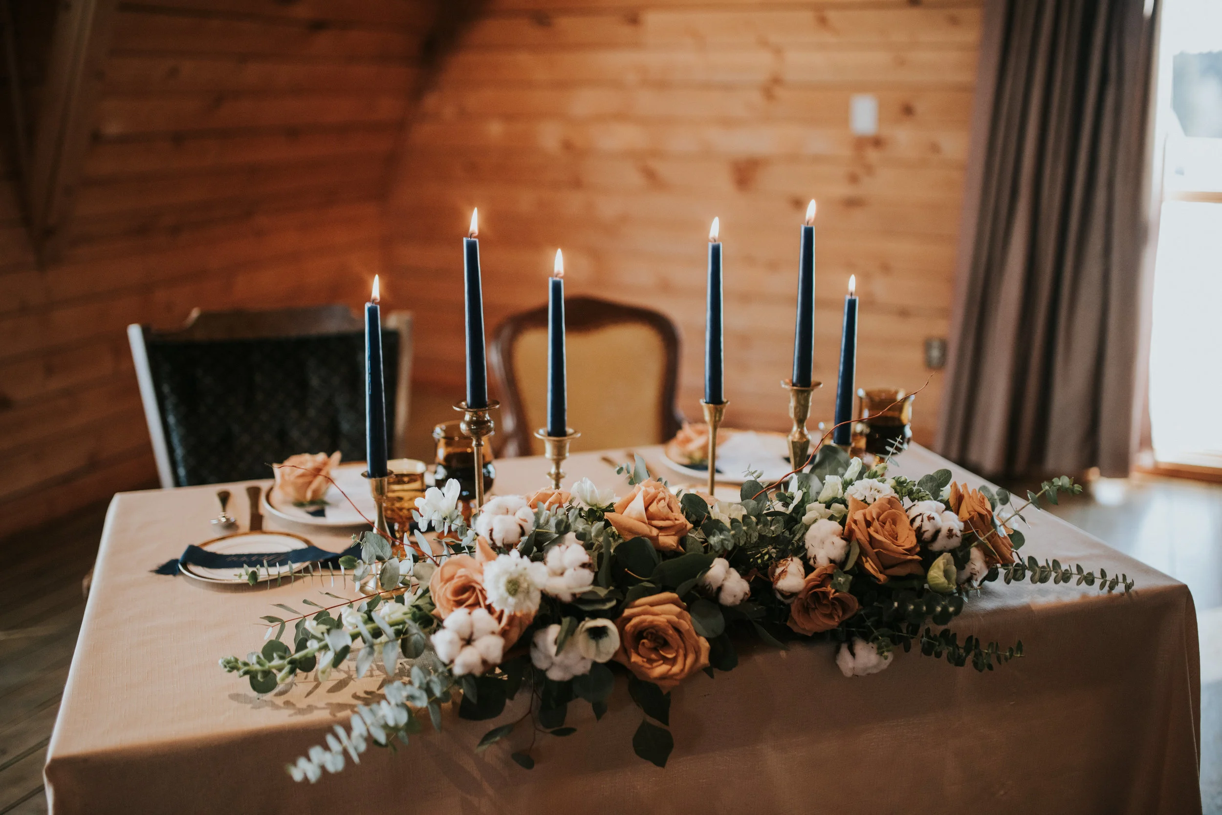 calgary wedding inspiration candle sweet heart table