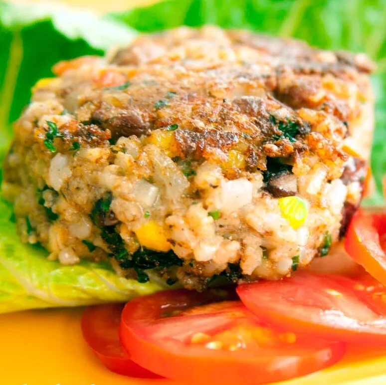 Easy Organic Rice &amp; Bean Burgers