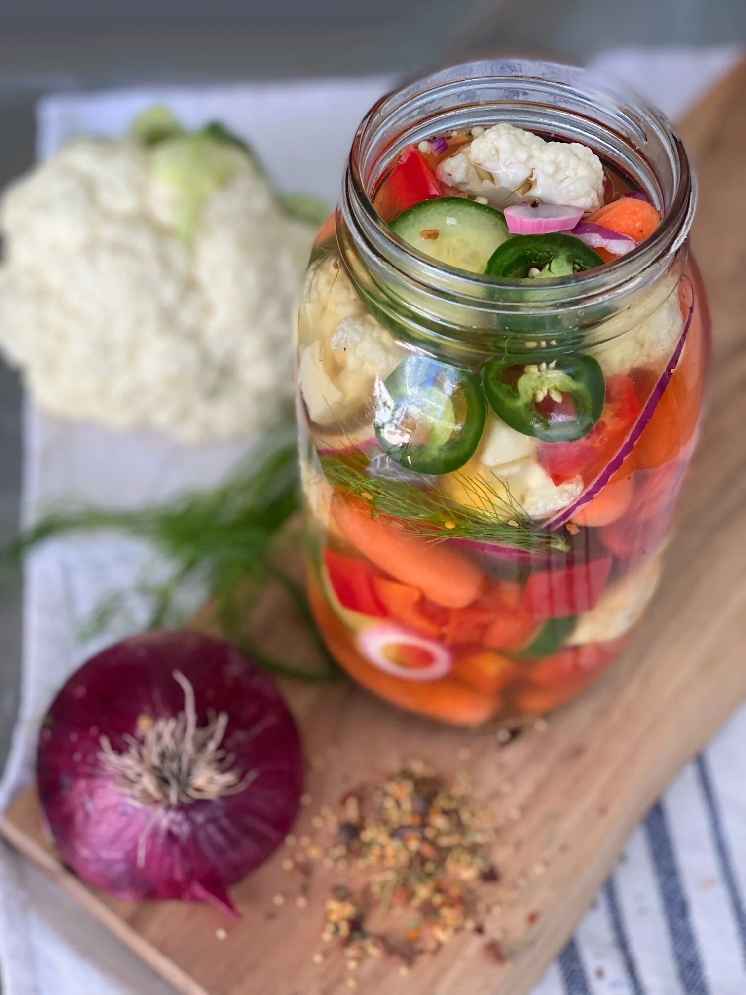 Easy Refrigerated Pickled Veggies