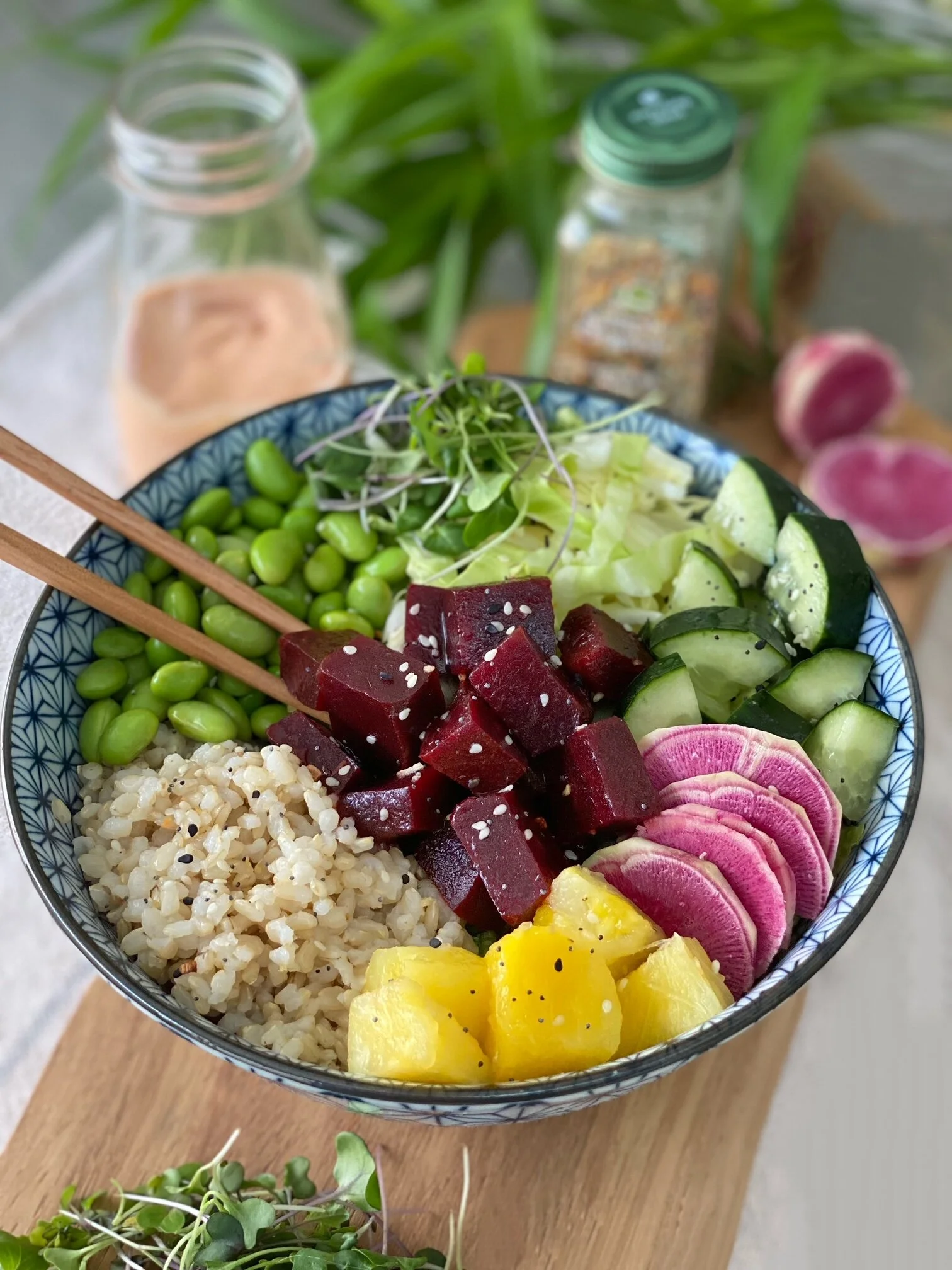 Up-Beet Poke Bowl with Yum Yum Sauce!