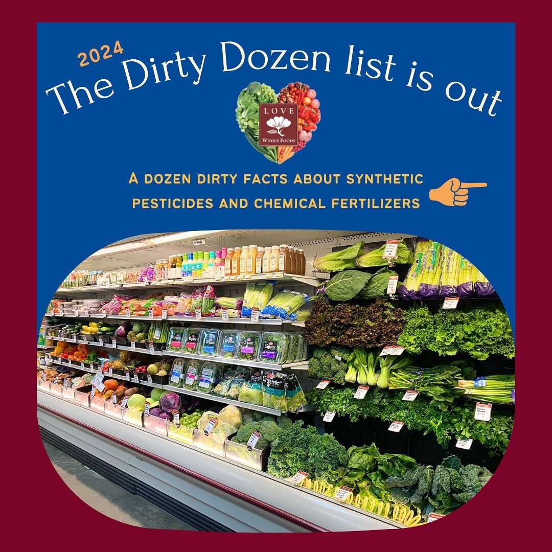 What&rsquo;s the EWG&rsquo;s Dirty Dozen mean to you? 🤷&zwj;♀️

The 2024 just came out and here we are with a dozen dirty facts about synthetic pesticides and chemical fertilizers, and why we only carry 100% organic produce in our stores.🙂

Focusin