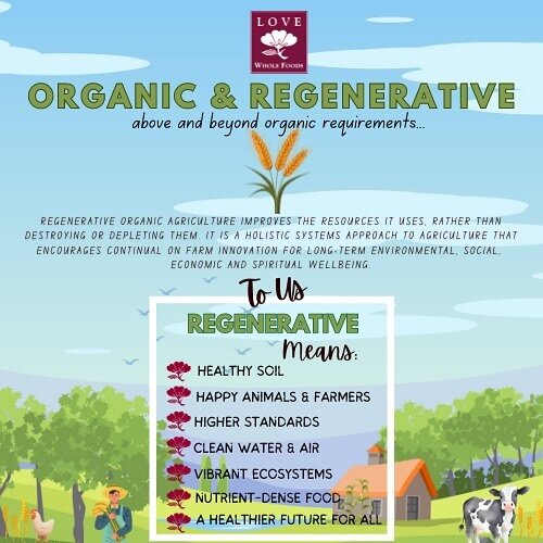 Happy Earth Month! 🌎Organic Regenerative Farming is  a wonderful way to promote a healthy &amp; sustainable future.

This month you&rsquo;ll find products on our shelves that support this important holistic approach to our food system!

Here&rsquo;s