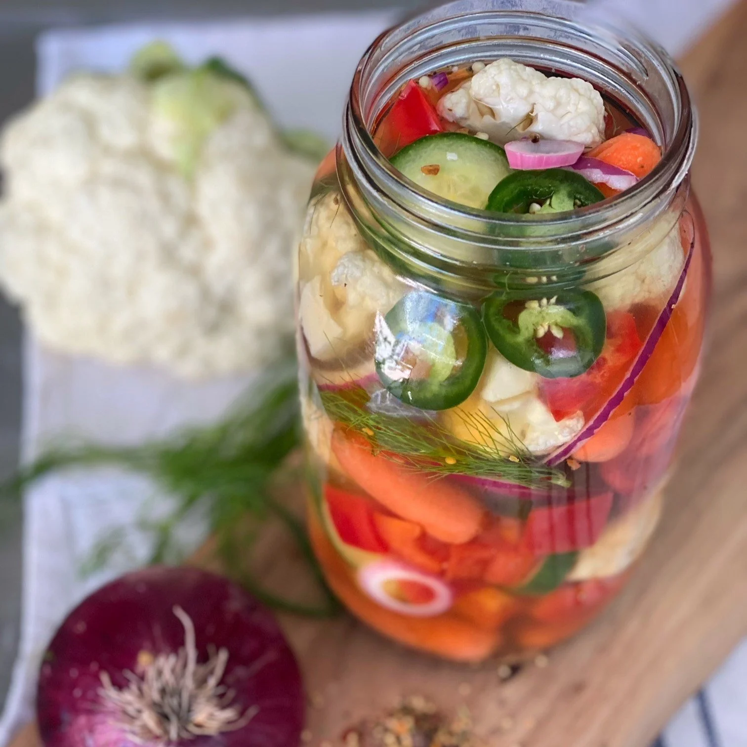 Easy 1,2,3 Pickled Vegetables