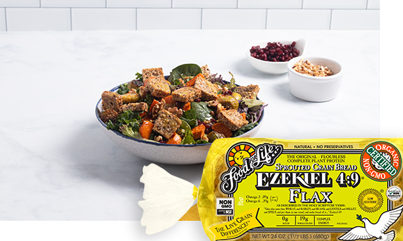 Harvest Salad With Ezekial Croutons