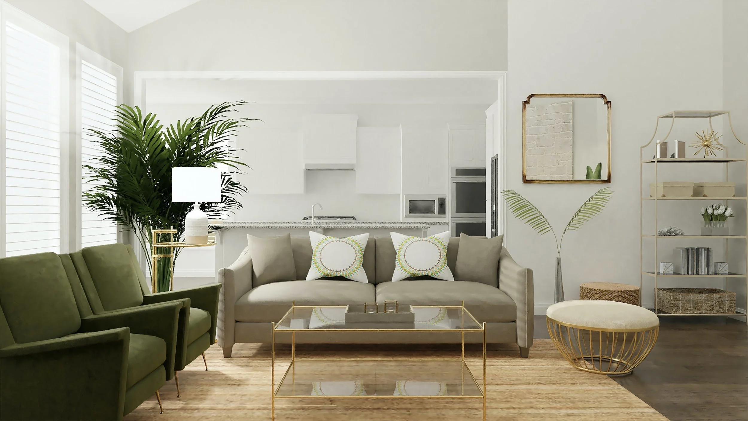 image of living room showing modern furniture