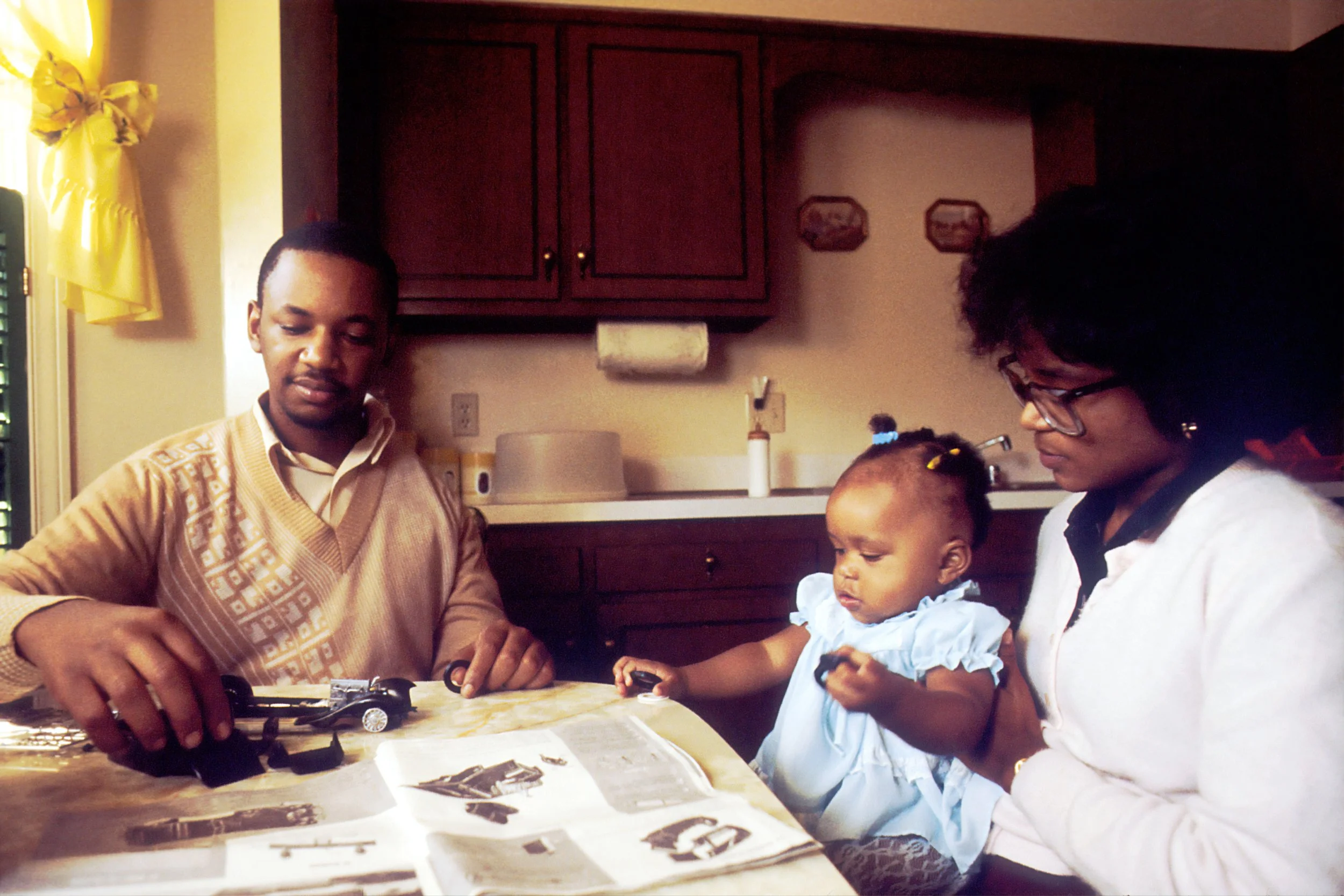 family at dining room table