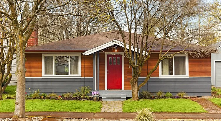 exterior of a single story home