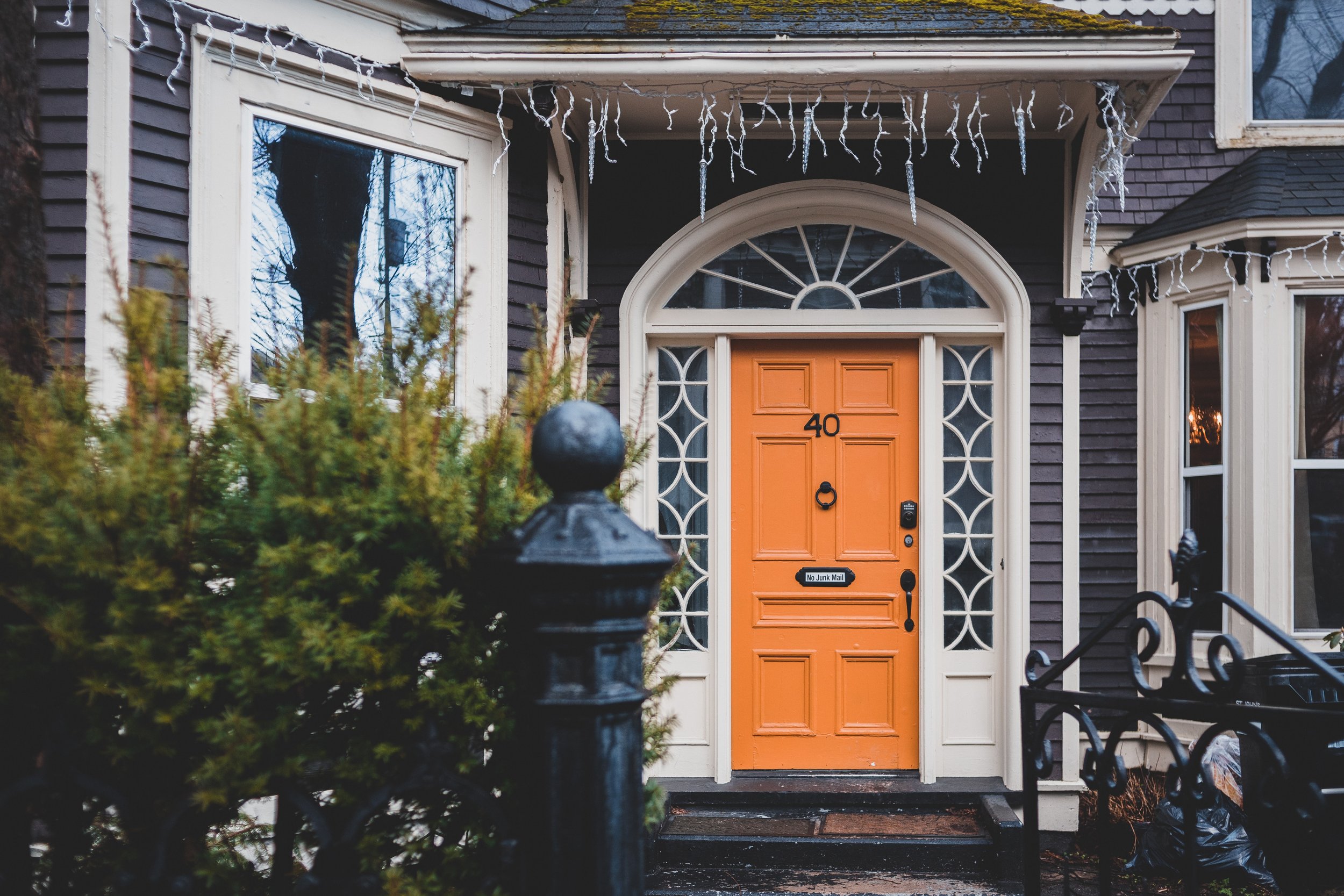 front door on a home for sale
