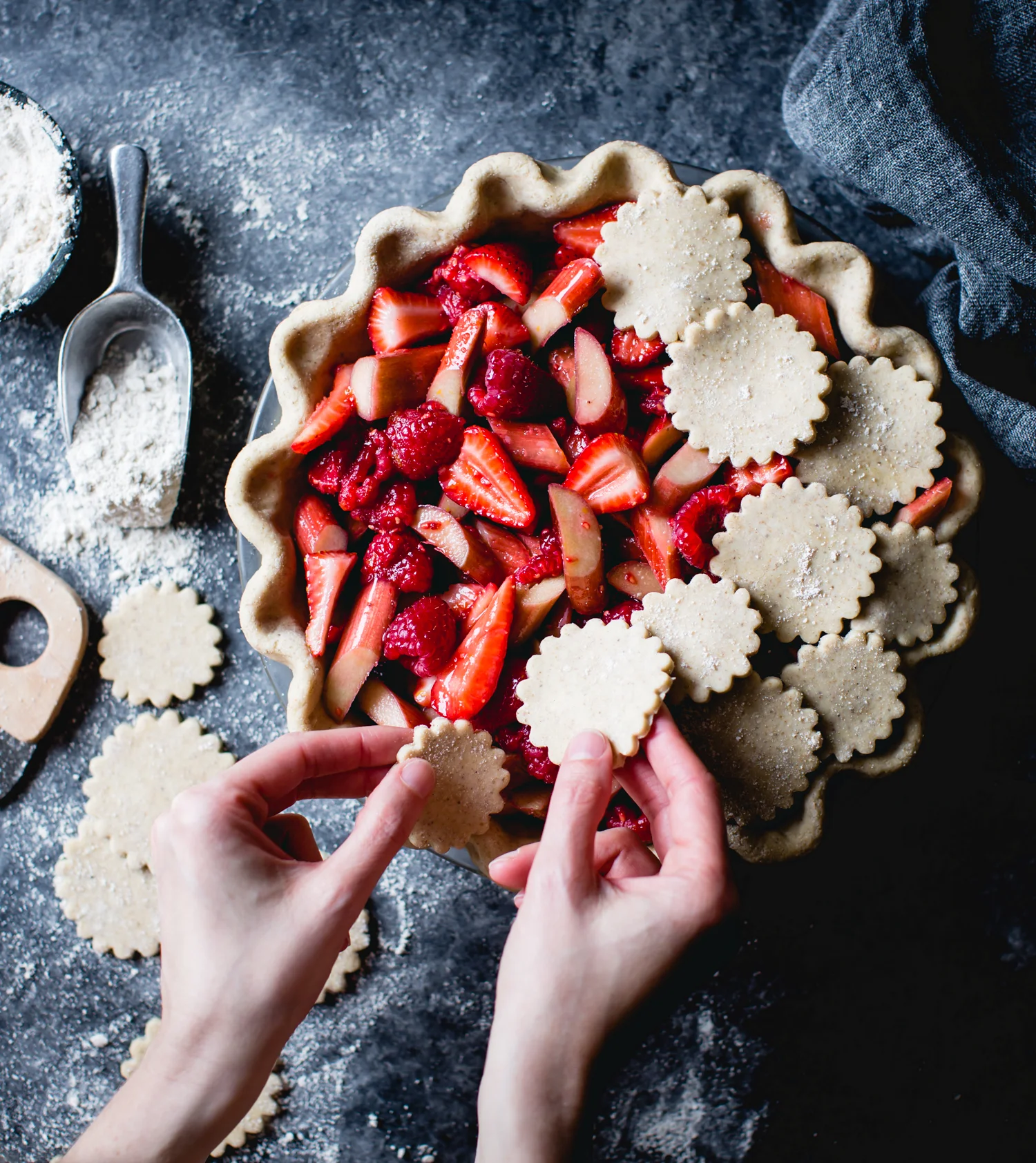 making strawberry rhubarb pie.jpg